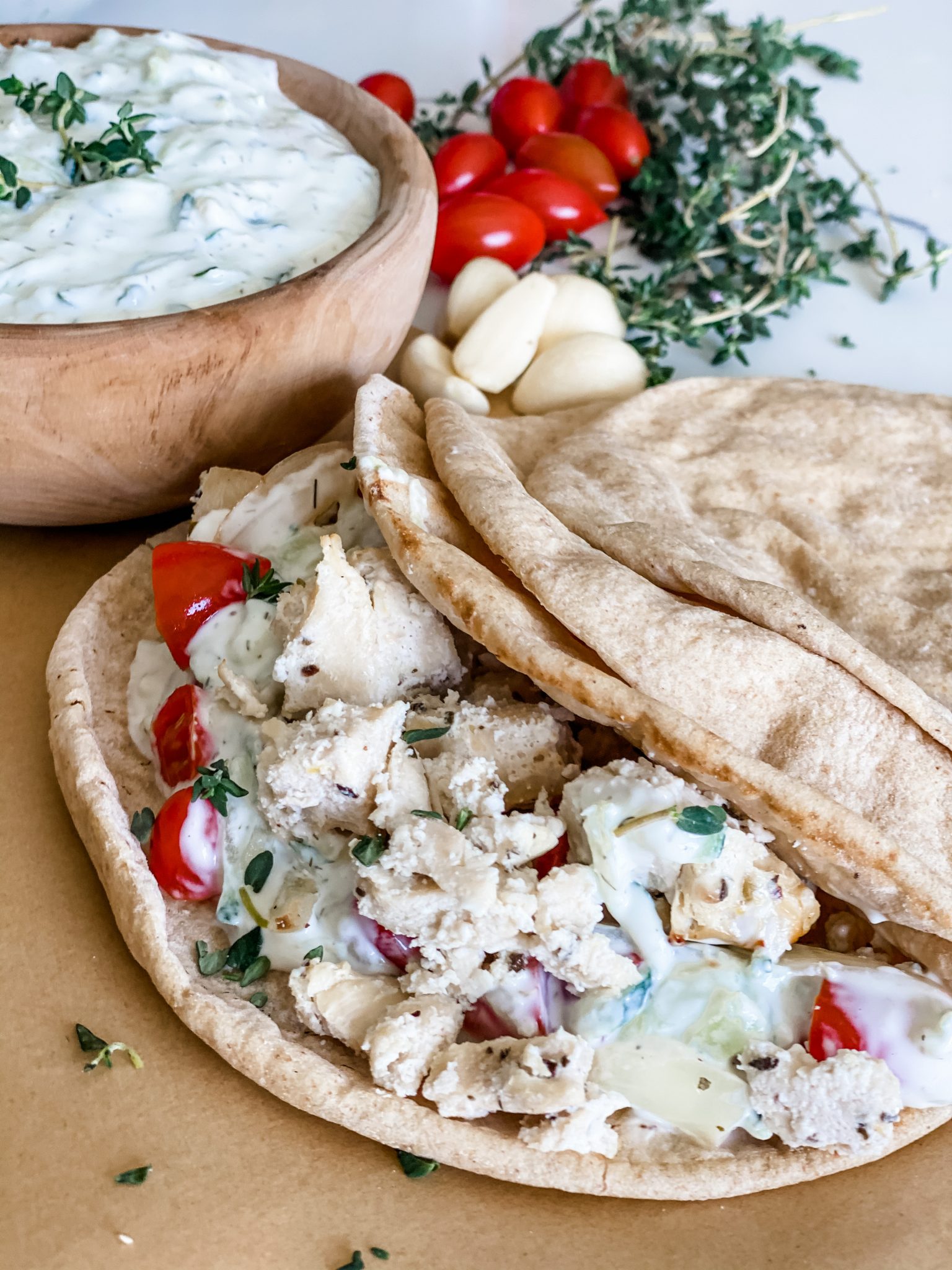 One Point Chicken Gyro with Tzatziki Sauce - Pound Dropper