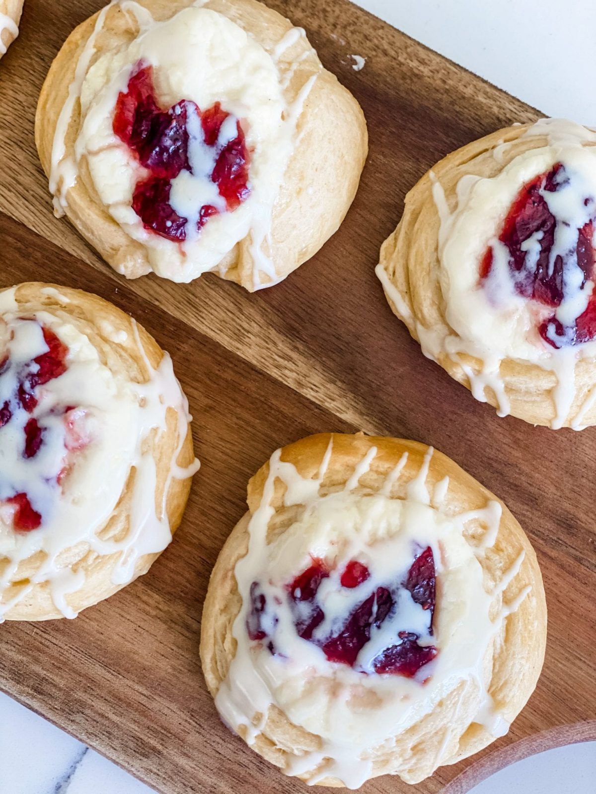 Easy Crescent Roll Cream Cheese Danishes - Pound Dropper