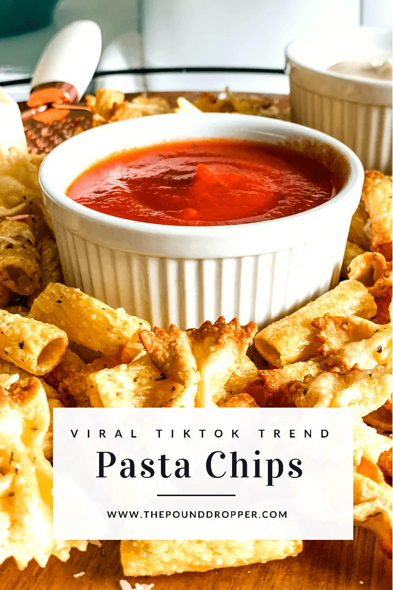 These Pasta Chips are a viral trend on TikTok! Let me tell you-they live up to the hype!! They are INSANELY DELICIOUS and make for quick and easy appetizer, snack, or meal. via @pounddropper
