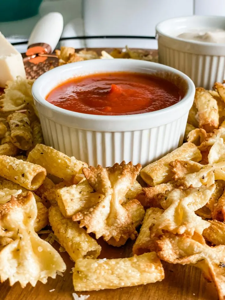 Pasta Chips ( Air Fryer or Oven Baked)