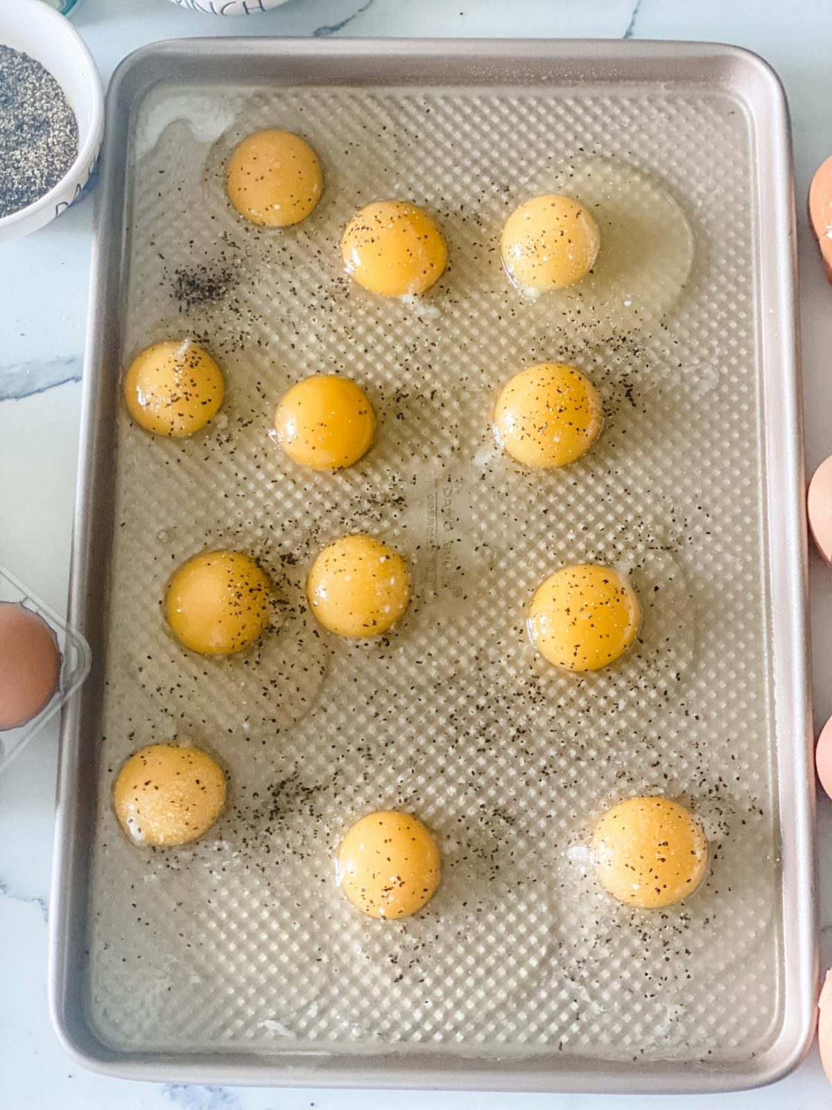 Easy Sheet Pan Eggs Pound Dropper