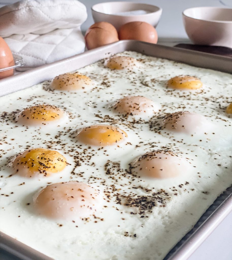 Easy Sheet Pan Eggs - Pound Dropper