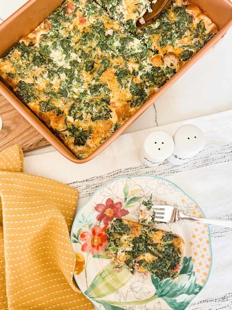 Ham, Spinach, and Egg Casserole - Pound Dropper