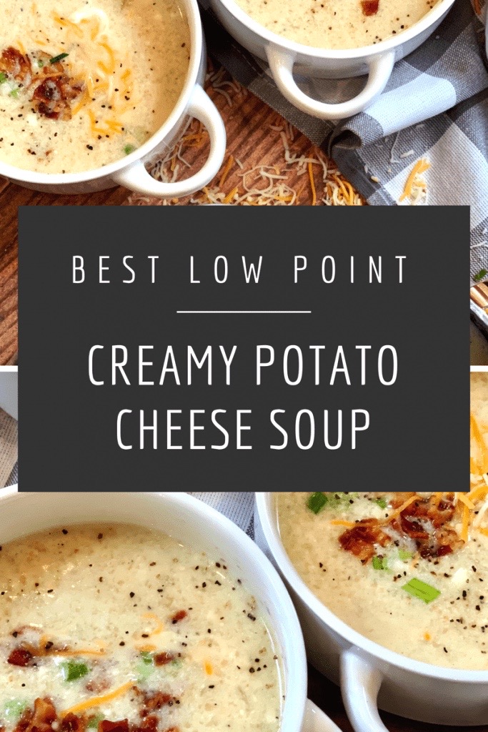 Best Low Point Creamy Potato Cheese Soup via @pounddropper