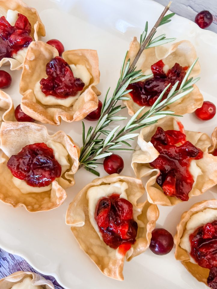 Lightened Up Cranberry Brie Wontons - Pound Dropper