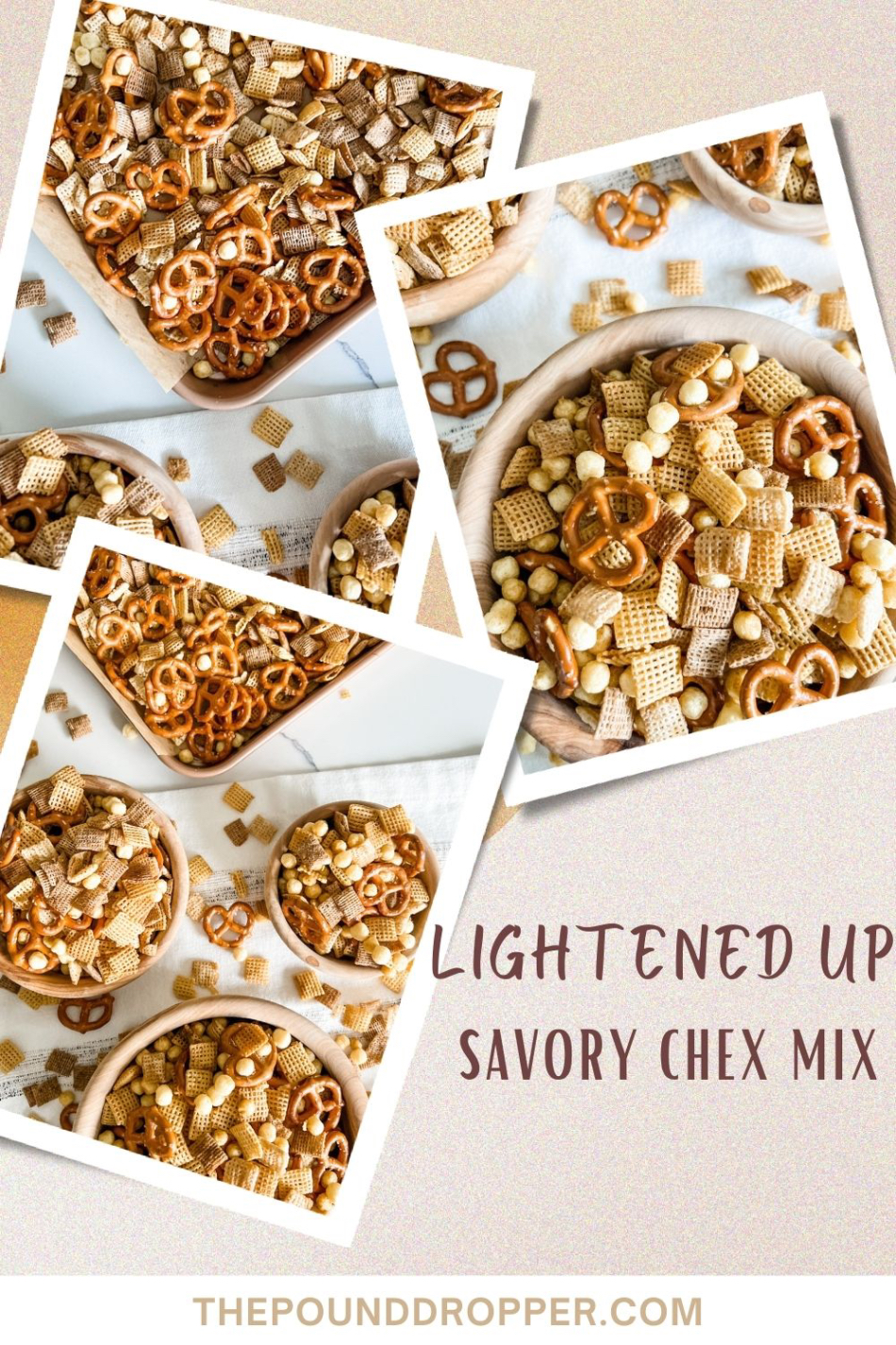Lightened Up Savory Chex Party Mix via @pounddropper