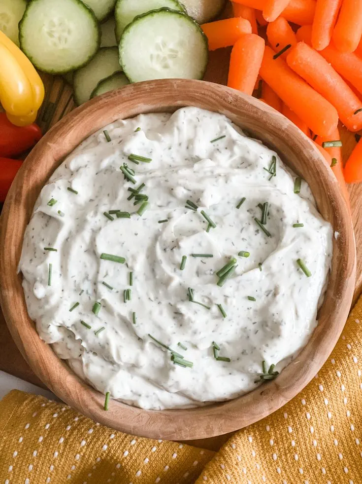 Best Lightened Up Chip and Veggie Dip - Pound Dropper