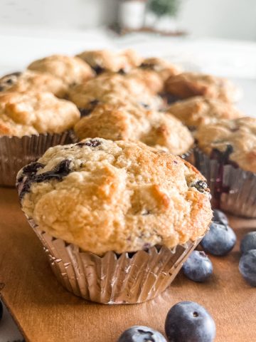 Easy Lightened Up Blueberry Banana Muffins - Pound Dropper