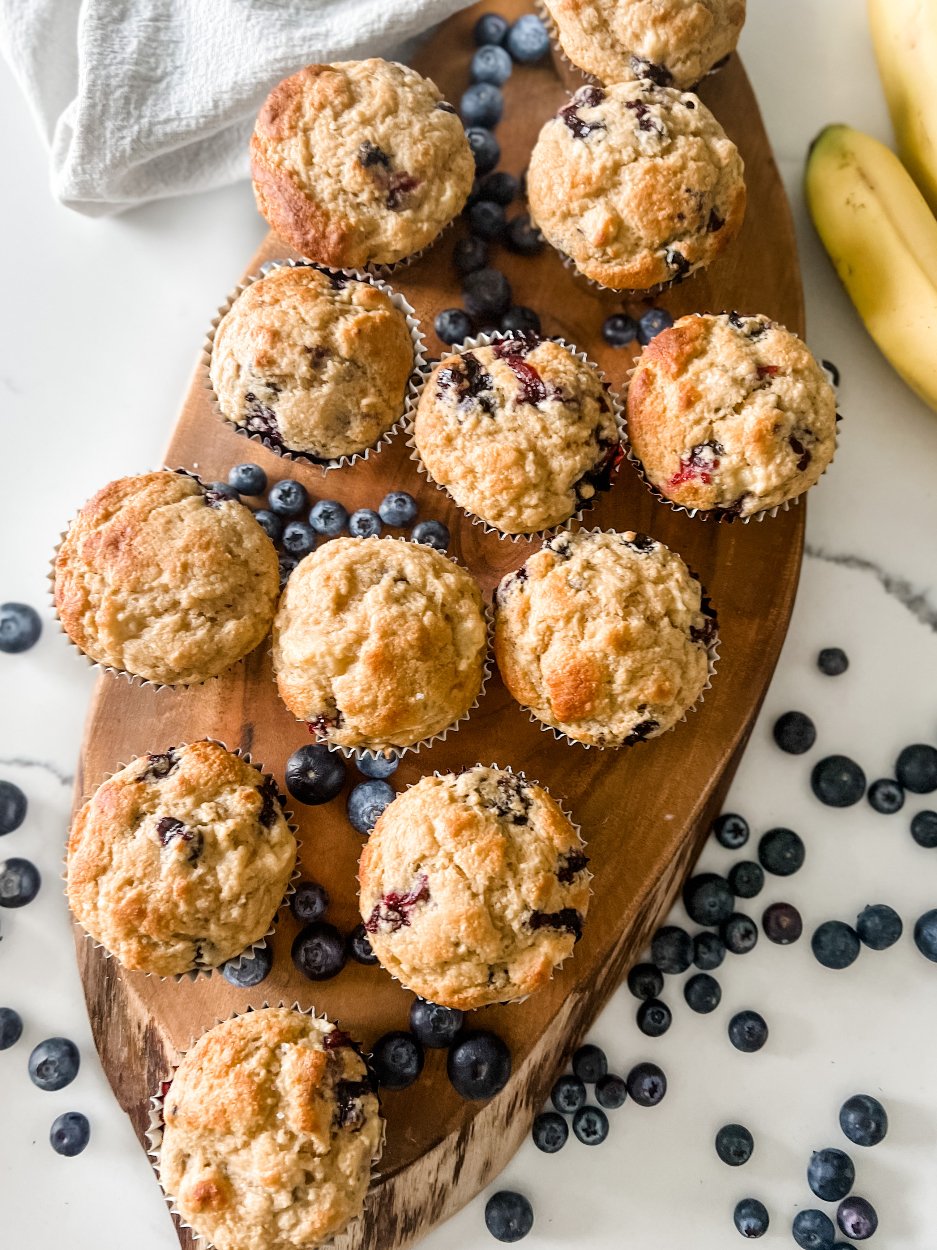 Easy Lightened Up Banana Blueberry Muffins -image