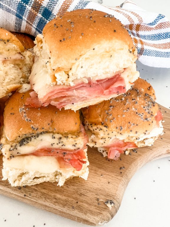 Lightened Up Ham and Cheese Sliders Pound Dropper