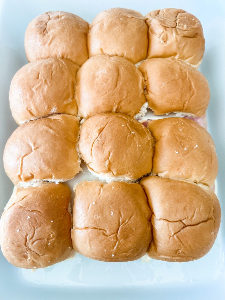 Lightened Up Ham and Cheese Sliders Pound Dropper