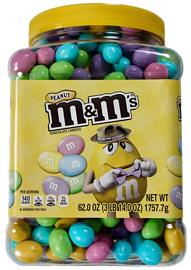 M&M's Peanut Chocolate Easter Candy Jar