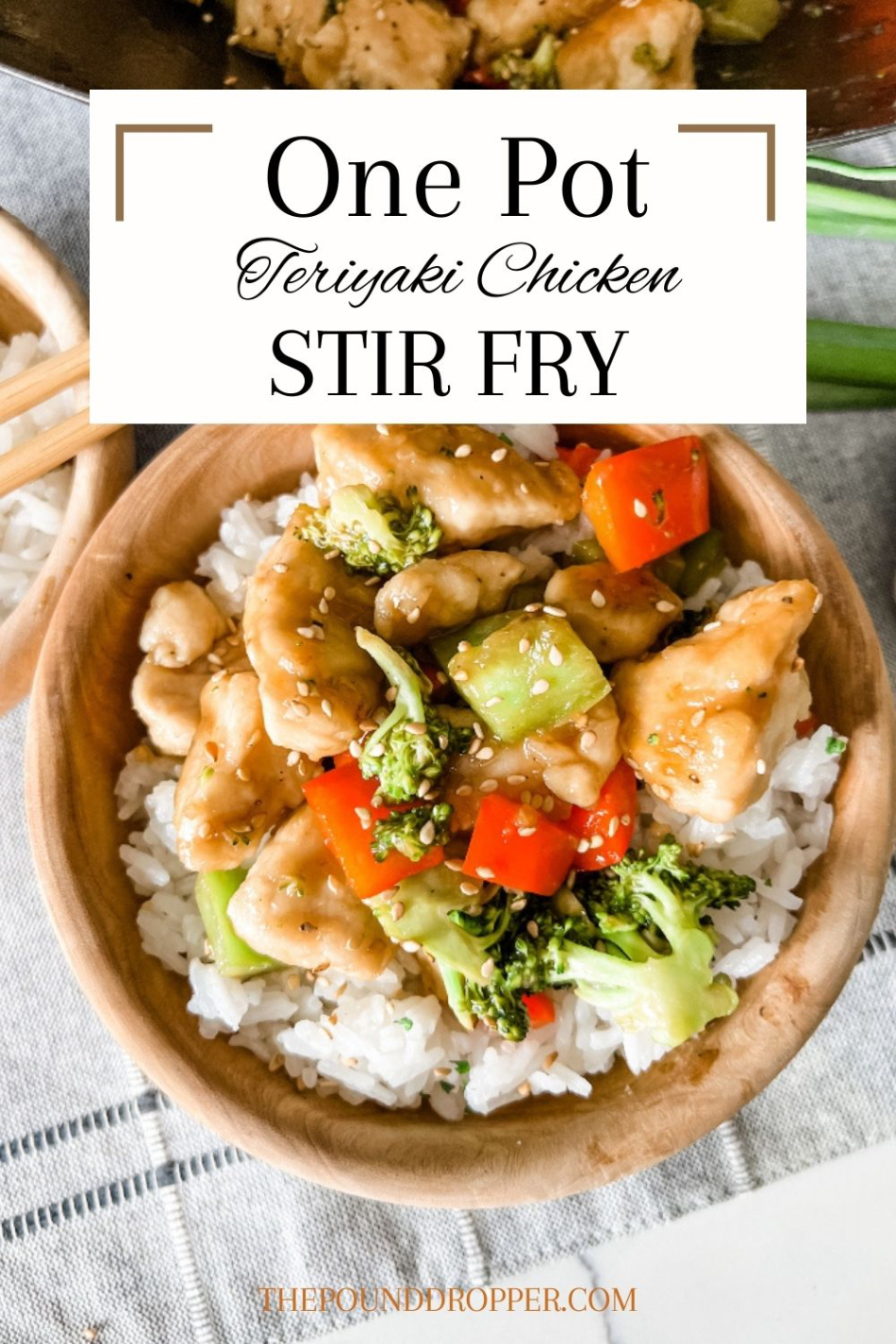 This Easy One Pot Teriyaki Chicken makes for the perfect weeknight meal-it’s filling, healthy, and loaded with flavor!! This is  perfect for your weekly meal prep lunch or dinner! via @pounddropper
