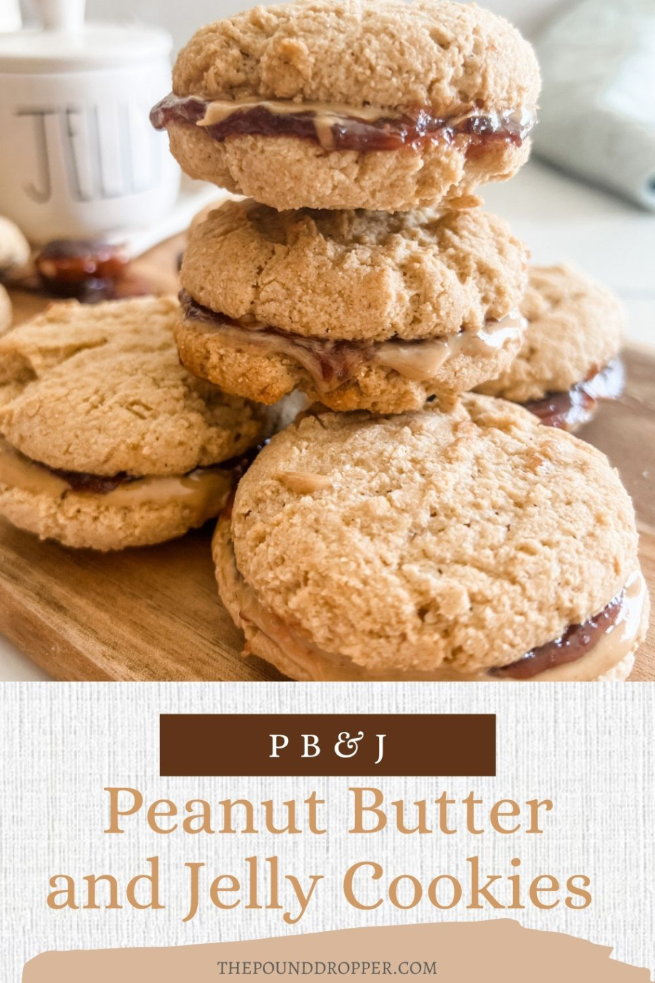 Peanut Butter and Jelly Cookies via @pounddropper