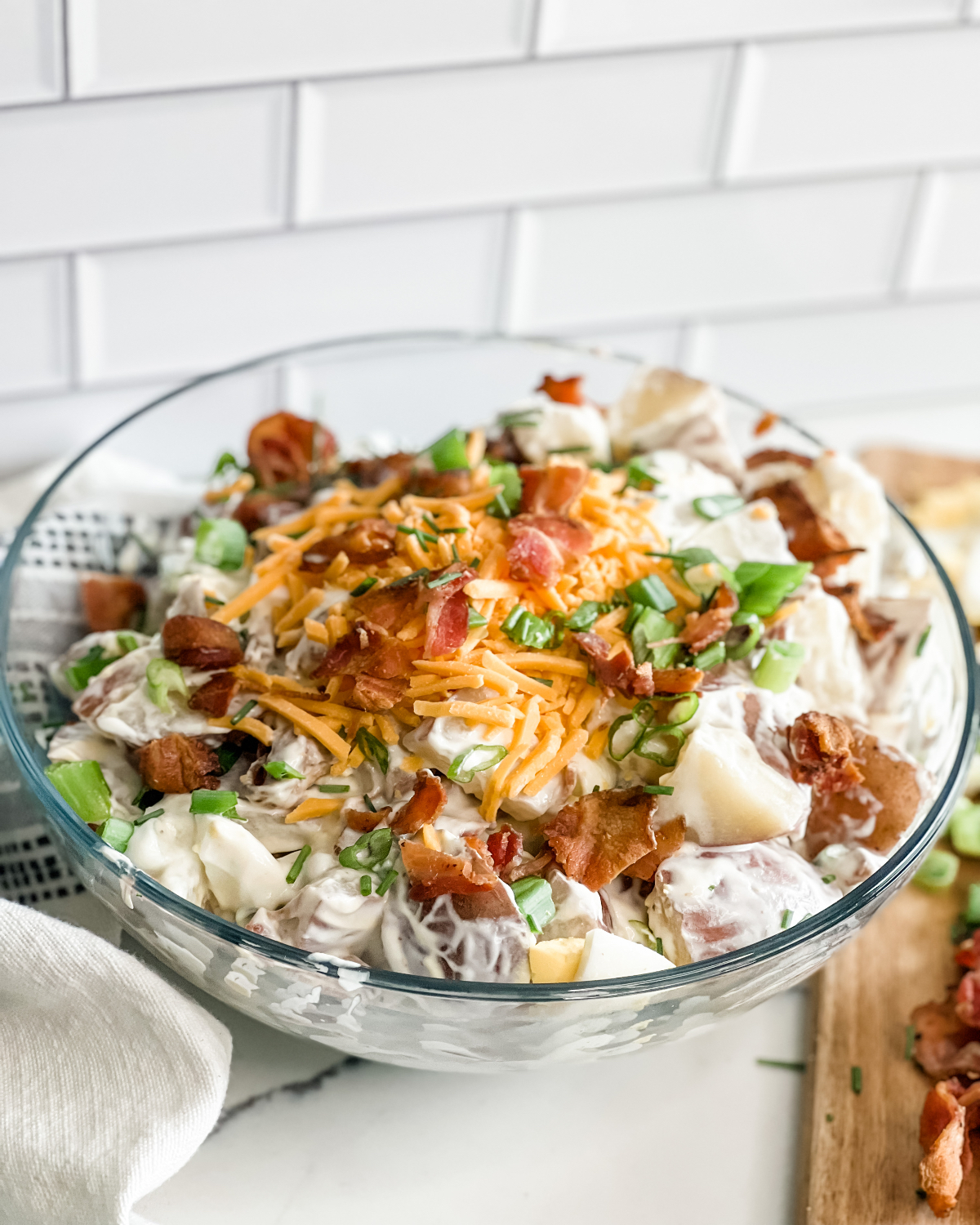 Skinny Loaded Potato Salad - Pound Dropper
