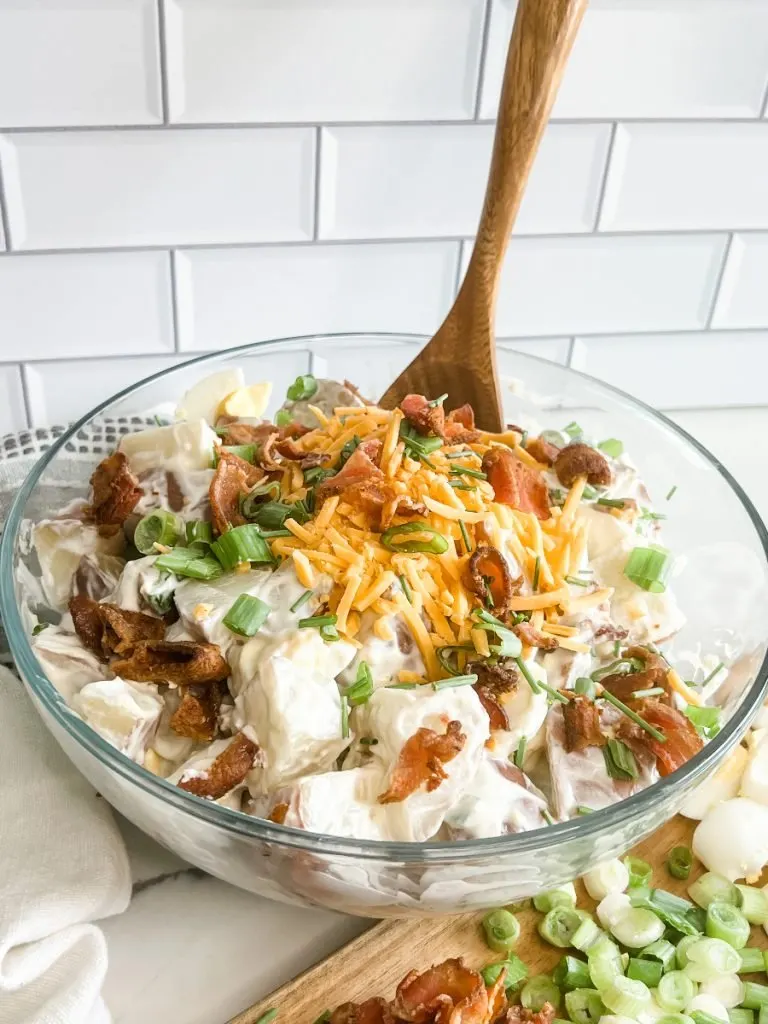 Skinny Loaded Potato Salad - Pound Dropper