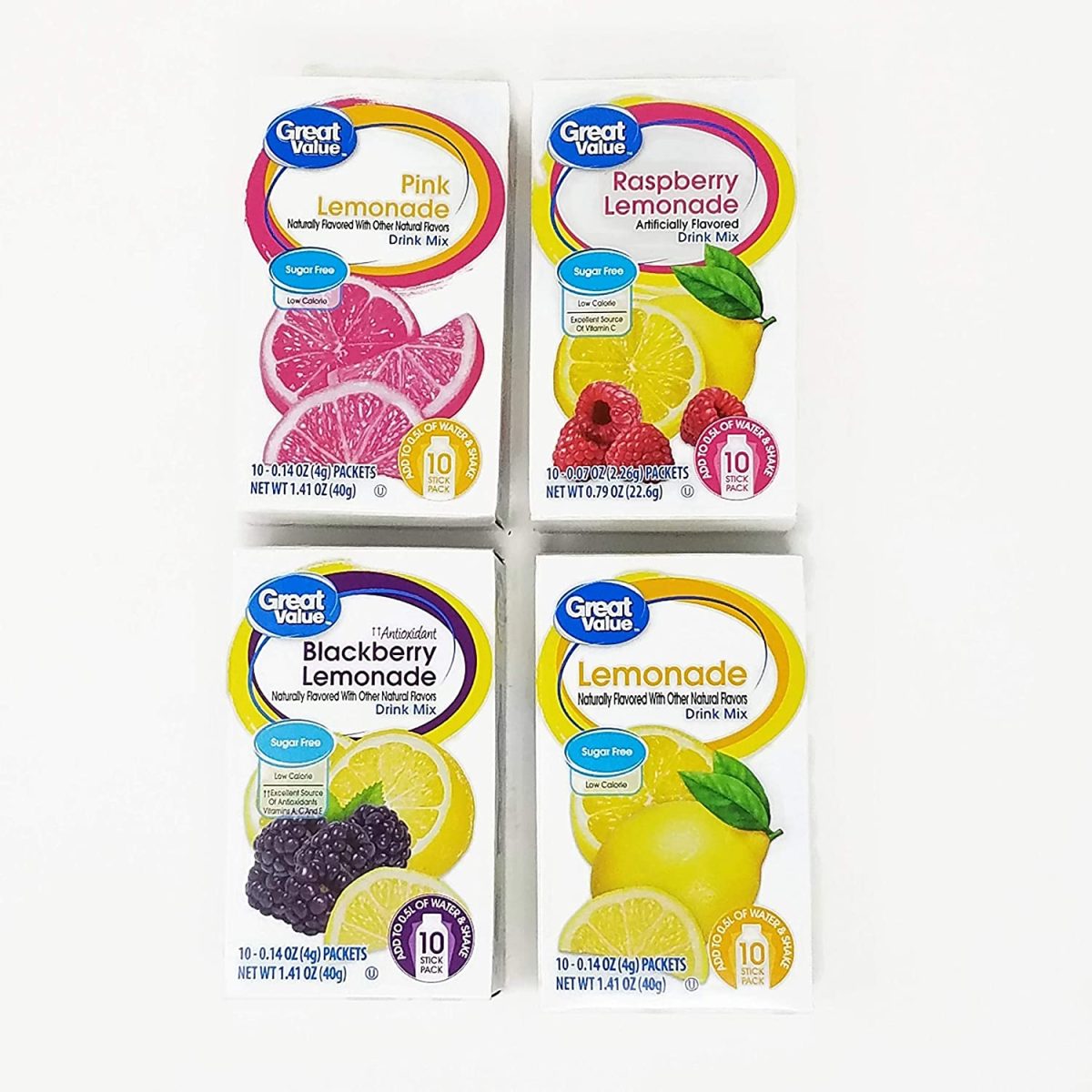 Great Value Low Calorie Sugar-Free Drink Mixes Variety Fruit Flavor