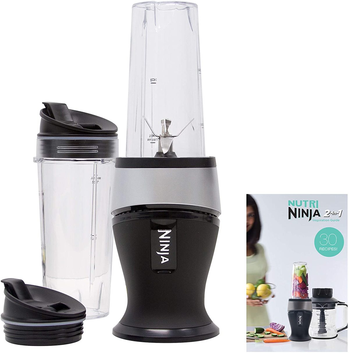 Ninja QB3001SS Fit Compact Personal Blender, Pulse Technology, 700-Watts, for Smoothies, Frozen Blending, Ice Crushing, Nutrient Extraction