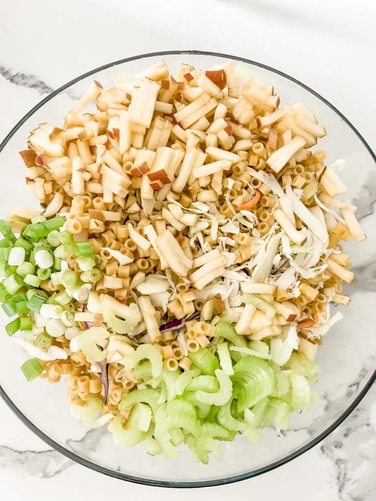 Lightened Up Coleslaw Macaroni Salad - Pound Dropper