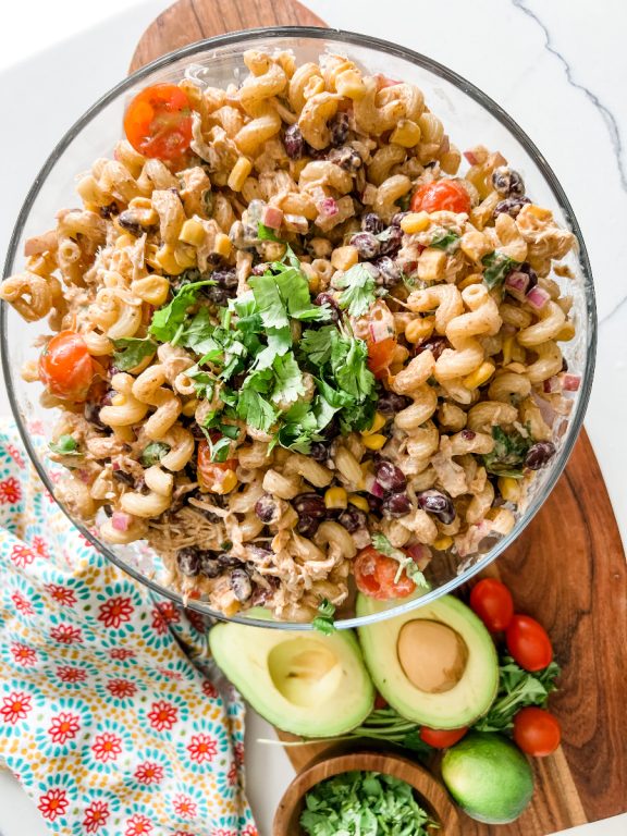 Tex-Mex Pasta Chicken Salad - Pound Dropper