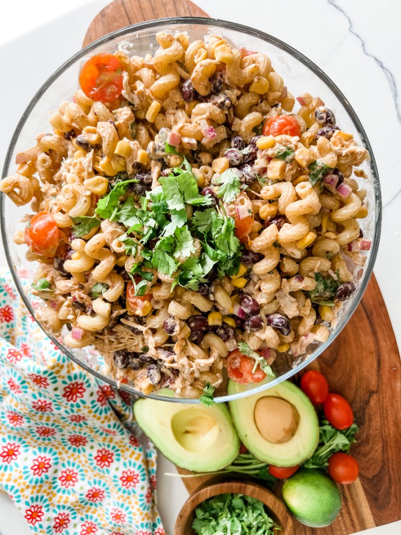 Tex-Mex Pasta Chicken Salad - Pound Dropper