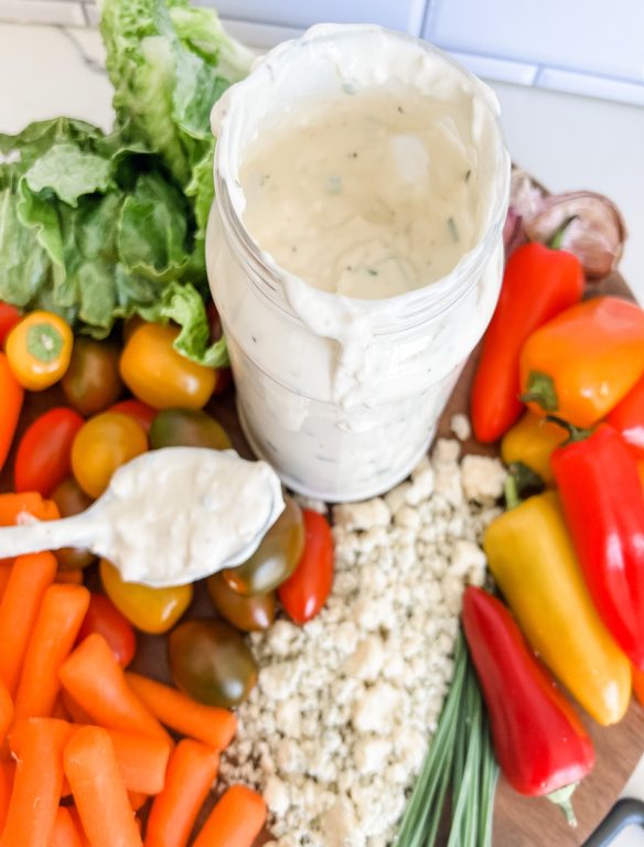 Easy Skinny Blue Cheese Dressing or Dip Pound Dropper