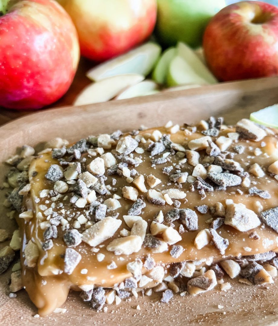 Lightened Up Caramel Apple Cream Cheese Spread Pound Dropper