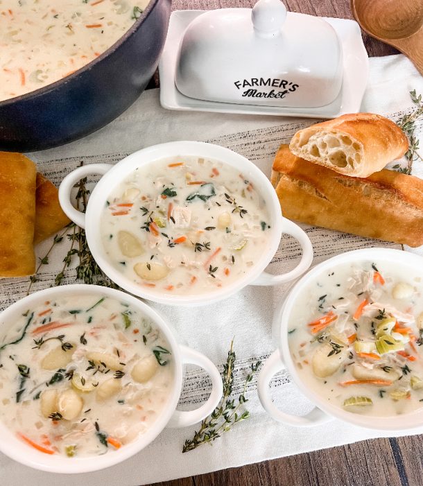 Lightened Up Copycat Olive Garden Chicken Gnocchi Soup Pound Dropper