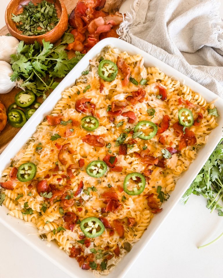 Lightened Up Jalapeño Popper Chicken Casserole - Pound Dropper