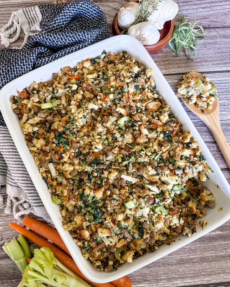 Easy Lightened Up Sausage Stuffing