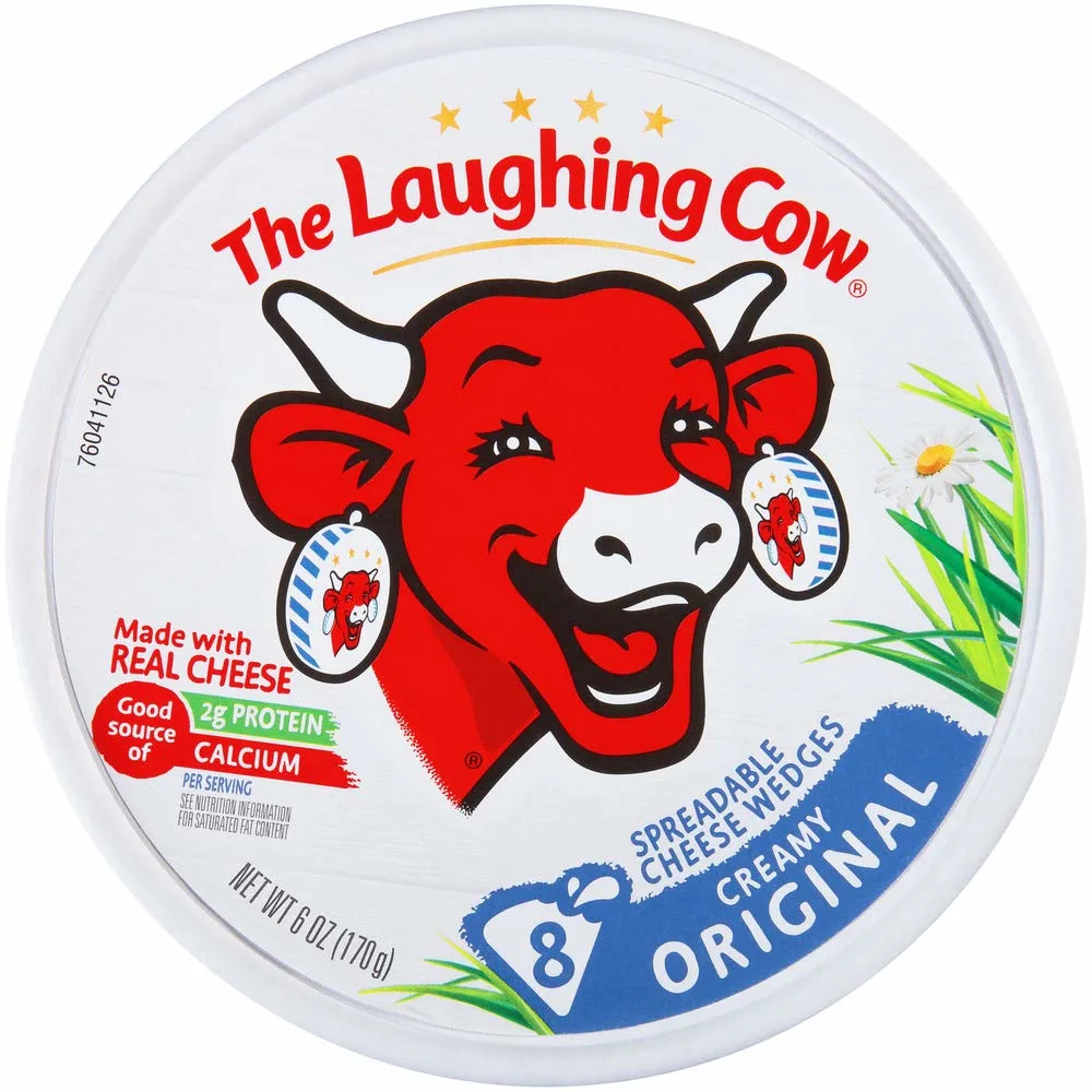 The Laughing Cow Creamy Swiss (Pack of 2) 8 Wedges per Pack