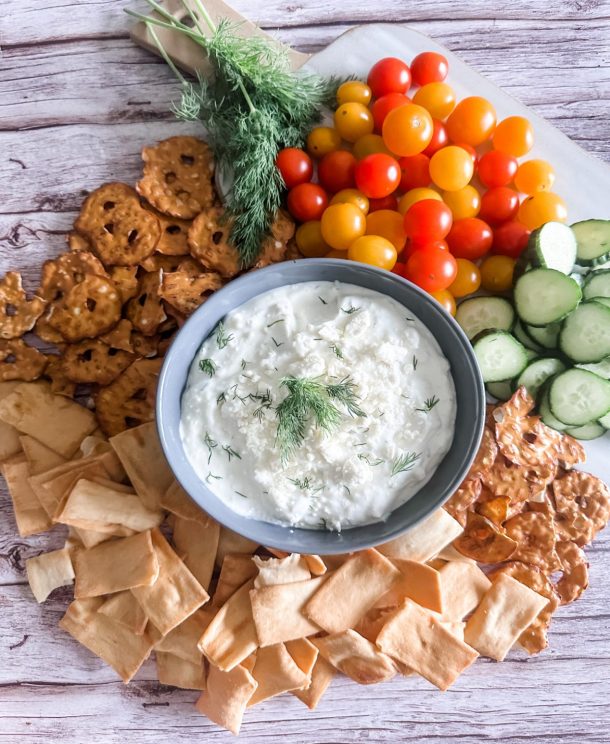 Lightened Up Greek Feta Dip Pound Dropper