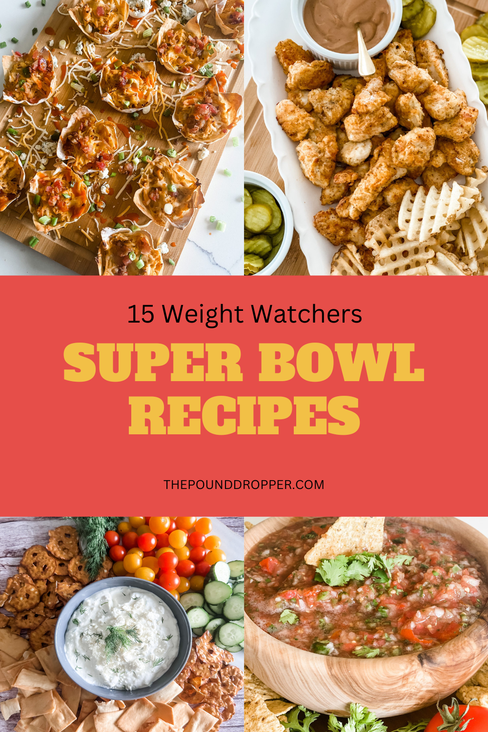 Whether you're watching the Super Bowl or just there for the food, these Delicious Weight Watchers Super Bowl Recipes are sure to satisfy your game day cravings without jeopardizing your goals! via @pounddropper