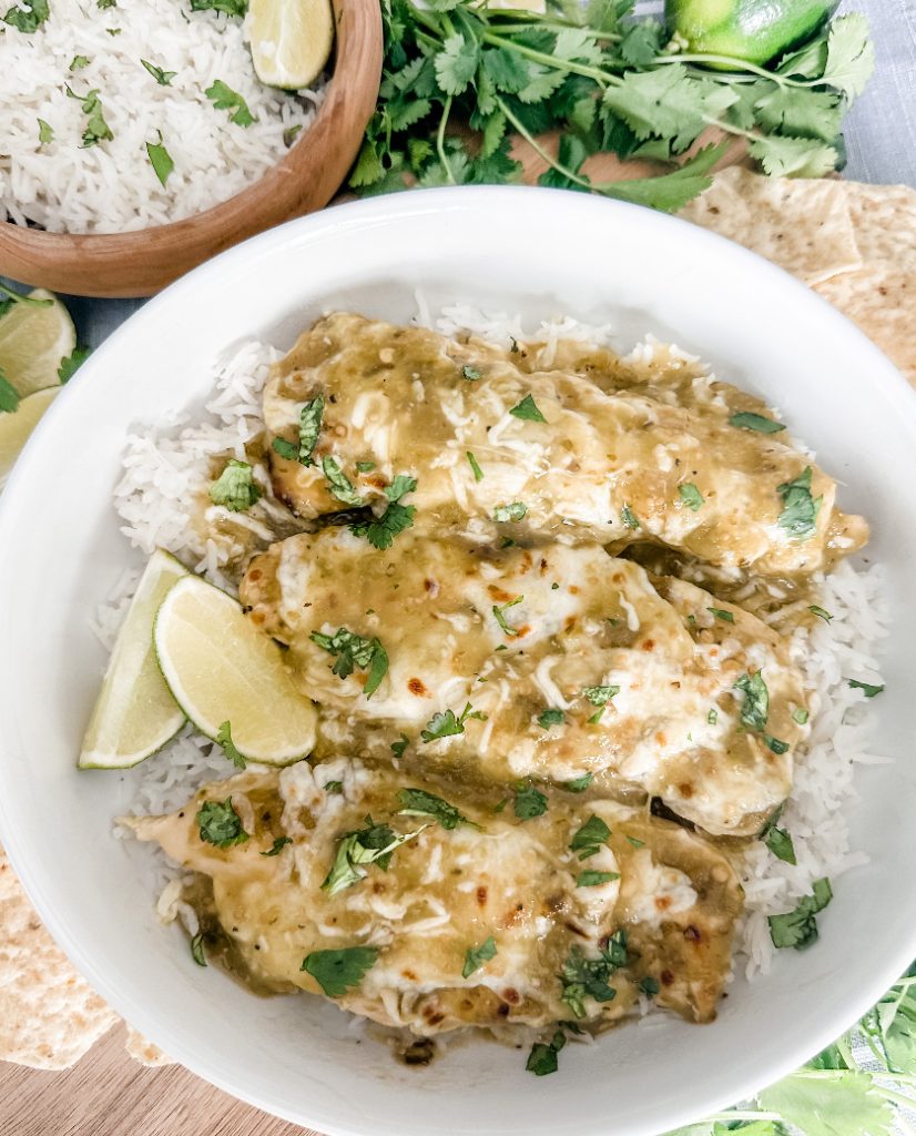 Easy Baked Salsa Verde Chicken - Pound Dropper