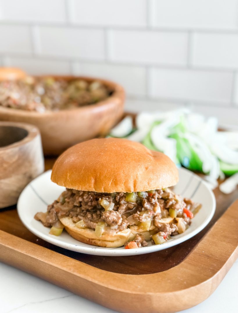 Lightened Up Philly Cheese Sloppy Joes Pound Dropper