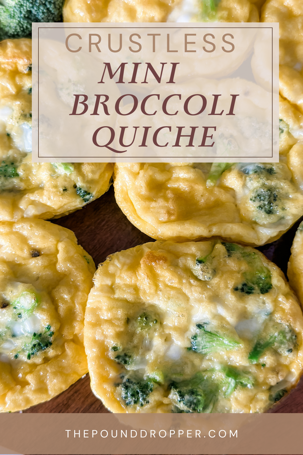 Mini Crustless Broccoli Quiche via @pounddropper