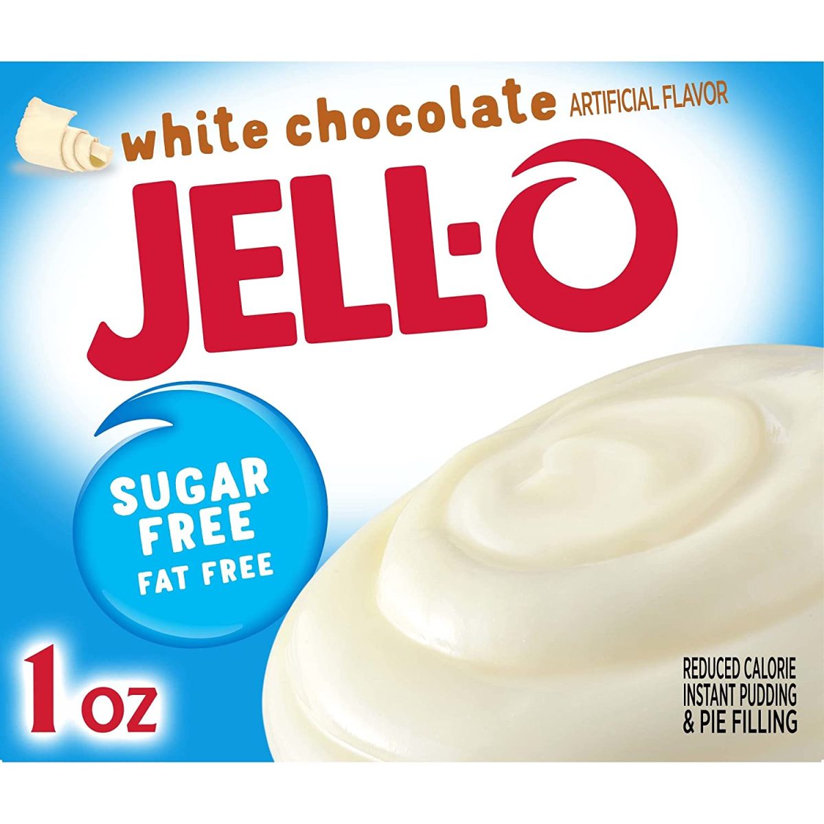 Jello Sugar Free White Chocolate Pudding Mix 1oz Box