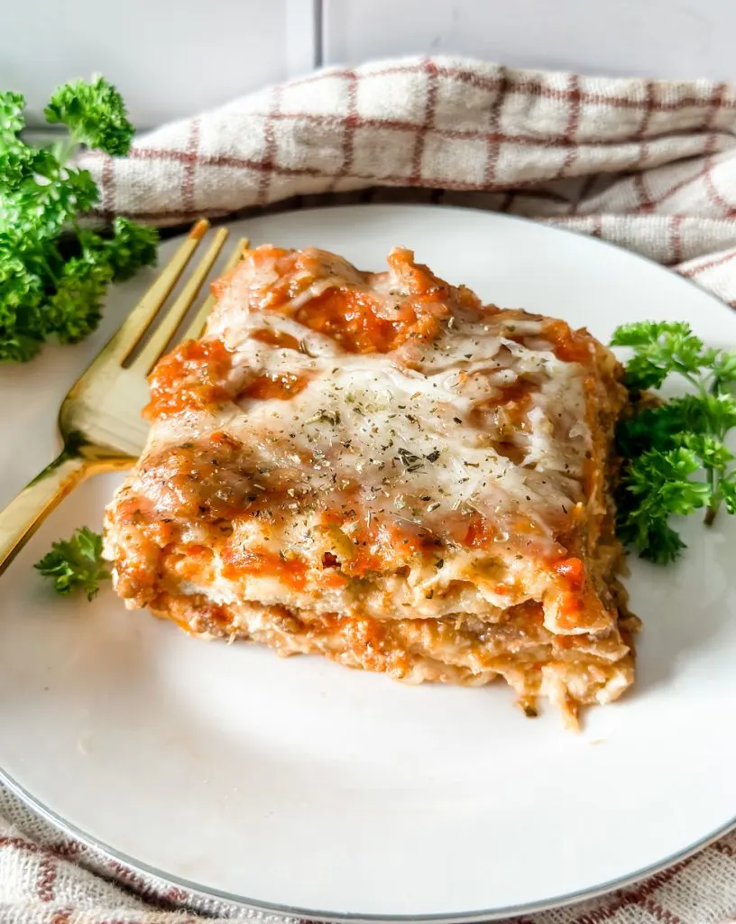 Easy Lasagna with Oven Ready Lasagna Noodles - Pound Dropper