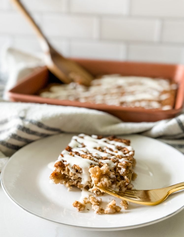 Cinnamon Roll Baked Oatmeal Bake Pound Dropper