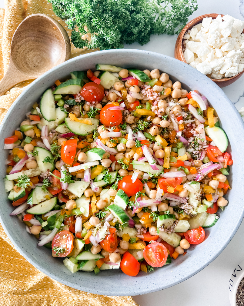 Easy Chickpea Salad - Pound Dropper