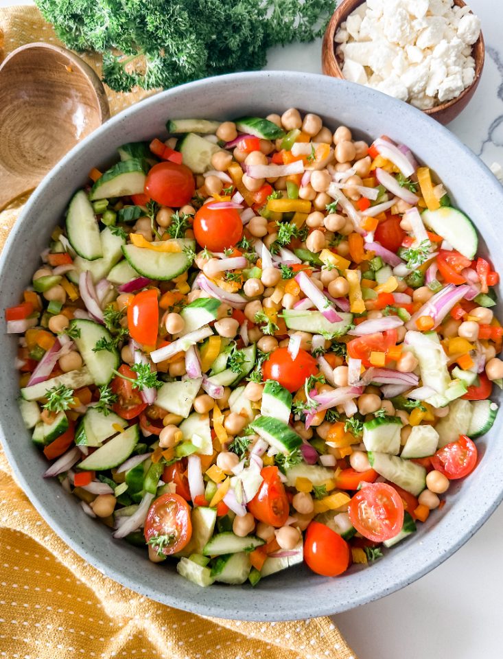 Easy Chickpea Salad - Pound Dropper