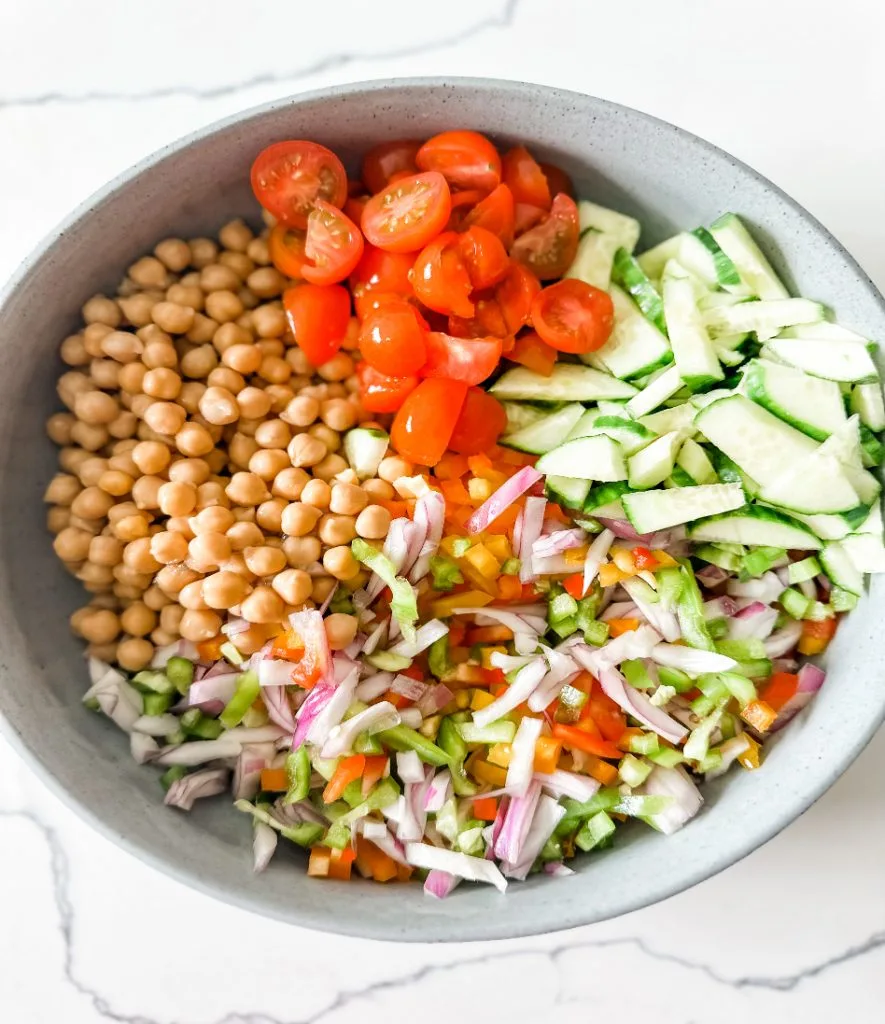 Easy Chickpea Salad - Pound Dropper