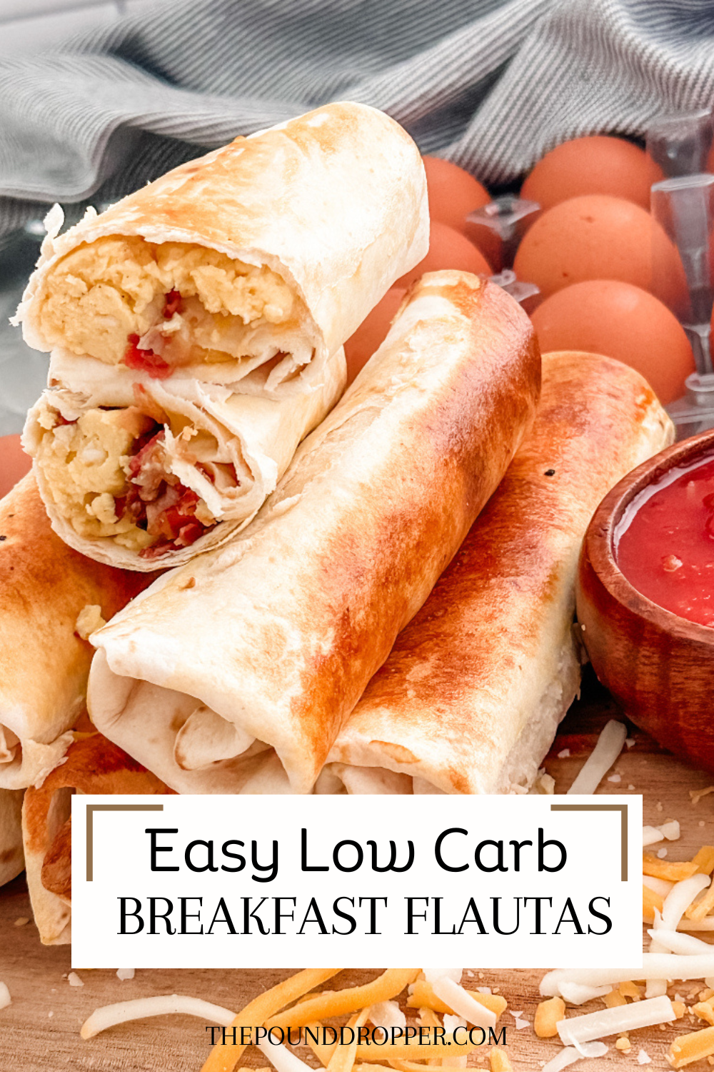 Easy Low Carb Breakfast Flautas via @pounddropper