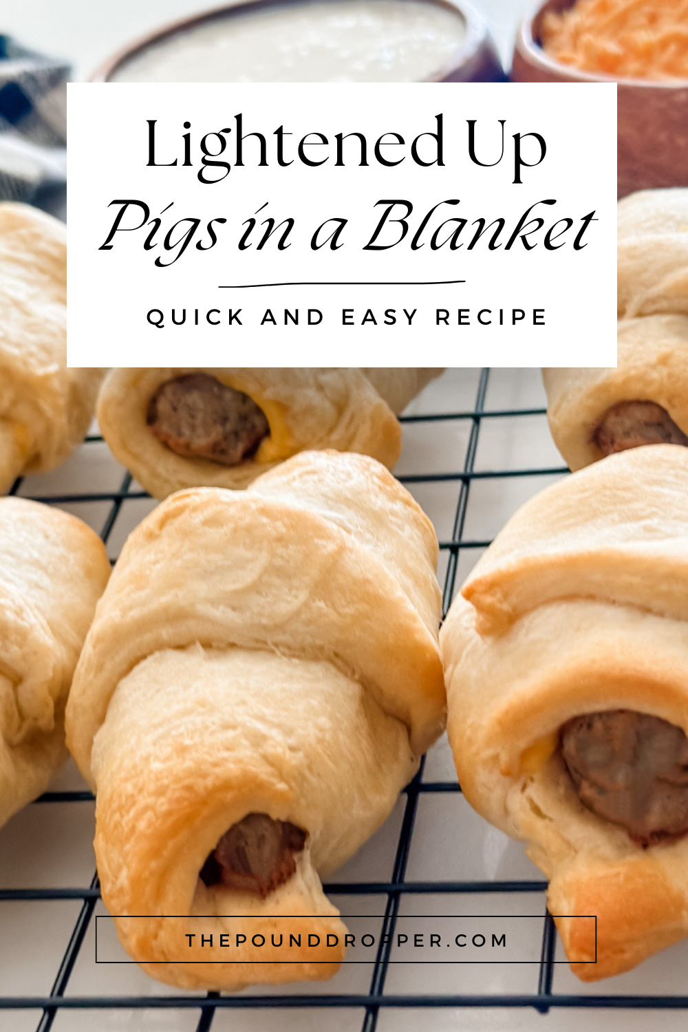 These Lightened Up Pigs in a Blanket are perfect for those busy weekday mornings, weekend brunch, or as a mid-afternoon snack! via @pounddropper