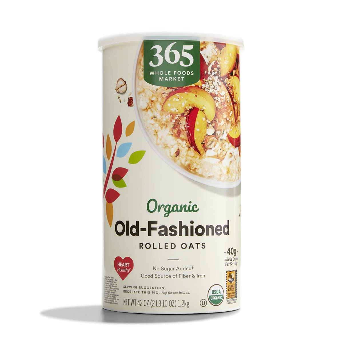 Whole Foods Market, Organic Rolled Oats, 42 Ounce