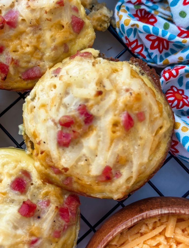 Ham and Cheese Hash Brown Muffins