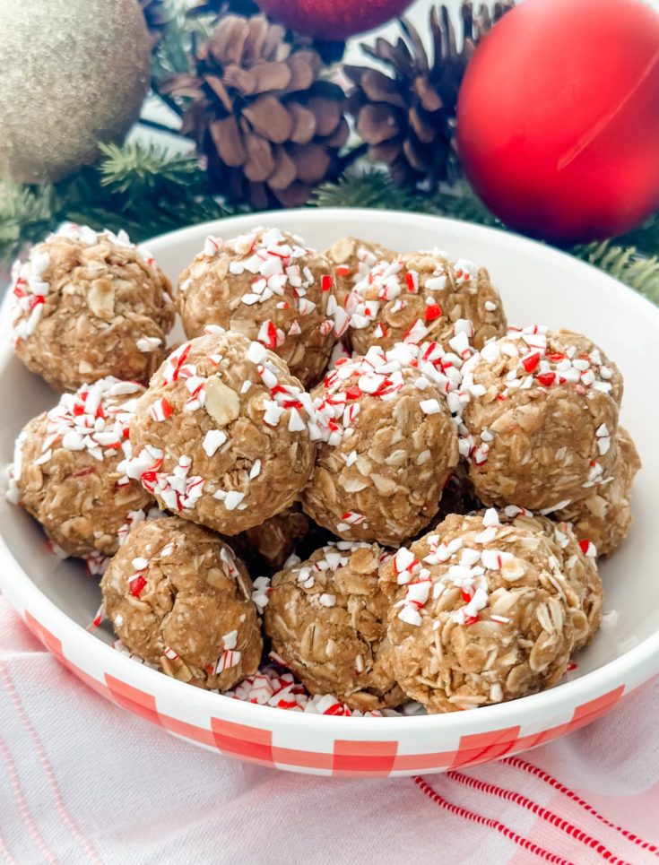 White Chocolate Peppermint Protein Balls