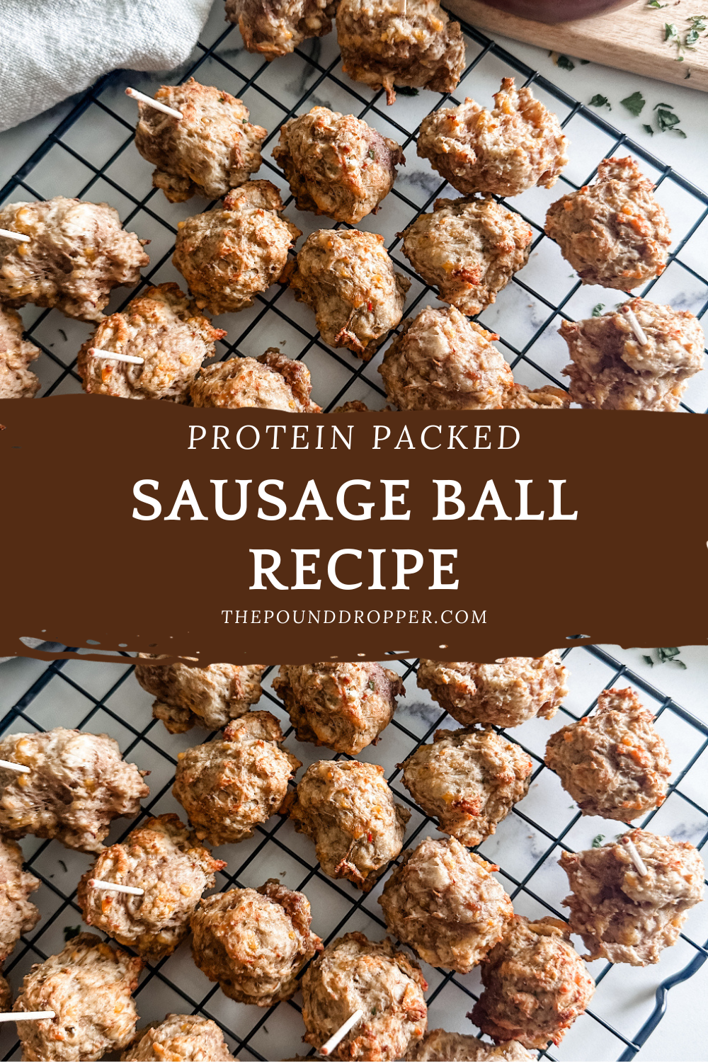 Protein Packed Sausage Balls via @pounddropper