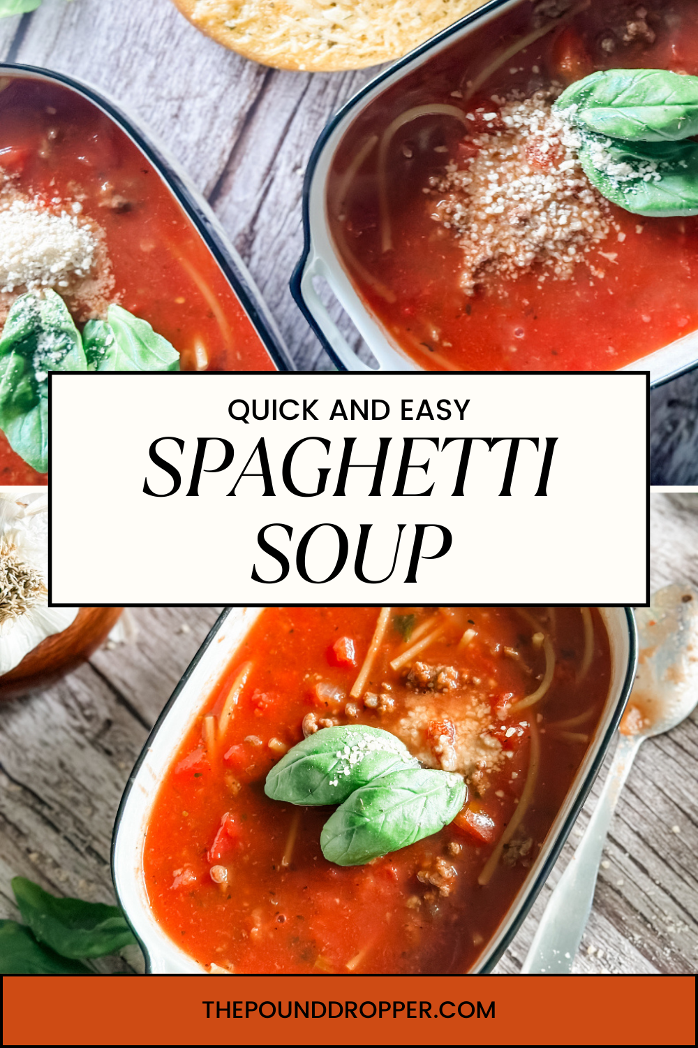 Skinny Spaghetti Soup via @pounddropper
