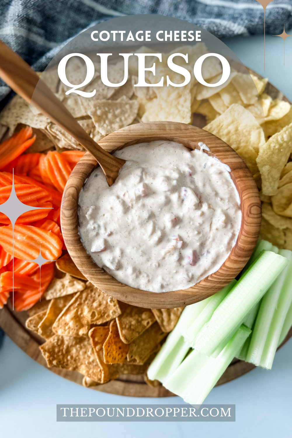 Cottage Cheese Queso Dip via @pounddropper